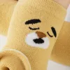 Yellow plush cartoon socks, warm and cute pure cotton mid-calf socks for autumn and winter Application Scenario